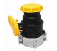 Vanne de sortie de tambour DN50 S75 IBC pour conteneurs intermédiaires de 1000 L conçue pour réguler le débit résistant aux acides et aux alcalins (jaune)