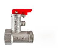Vanne de surpression en laiton pour chauffe-eau électrique jusqu'à 50 L, entrée filetée G1/2" (DN15), pression de décharge réglable de 0,7 à 0,9 MPa
