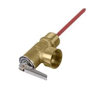 Vanne de surpression pour chauffe-eau 100 °F 150 PSI | Valve de décharge de plomberie | Accessoires de sécurité avec sonde étendue pour systèmes de plomberie, chaudières, propriétés commerciales