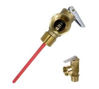 Vanne de température et de pression pour chauffe-eau 100 °C 10 bar, soupape de sécurité pour chauffe-eau | Dispositif de sécurité avec sonde étendue pour bâtiments résidentiels