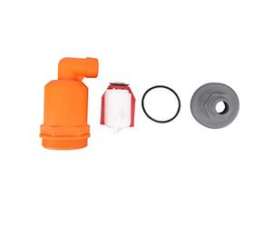 Vanne de ventilation automatique à air orange, vanne de ventilation d’échappement en PP à haute dureté avec filetage supérieur G1/2 et filetage inférieur G1, débit élevé pour les s (Type composé