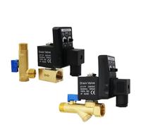Vanne de vidange électronique 1/2 for compresseur d'air, filtre, réservoir stockage sec, refroidisseur, vanne magnétique électromécanique sèche 24 V/220 V(Coil,AC220V)