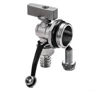 Vanne de vidange en cuivre de 2,5 cm 6 points 1 de 5,1 cm pour radiateur et chauffage au sol avec grand chemin d'écoulement pour une libération rapide de l'eau et de l'air (F)