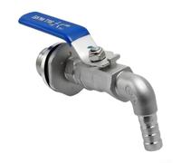 Vanne de vidange robuste pour aquarium 10 mm en métal (10 mm) | Acier inoxydable 304, résistant à la rouille, taille de 8 mm, utilisation en intérieur et en extérieur, longue durée de vie
