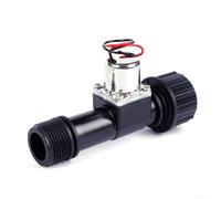 Vanne d'eau basse tension à impulsion à impulsion à haut débit pour systèmes d'irrigation de jardin - 13 x 13 x 6 cm - Valve minuterie en plastique adaptée à la plomberie extérieure basse pression