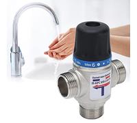 Vanne d'eau de mélange thermostatique à 3 voies, dispositif de contrôle de température à coupure automatique, grande vanne de mélange de flux(G3/4")