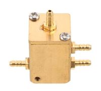 Vanne D'eau Dentaire en Laiton à 4 Ports, Raccord Mini 3 MM | Structure Carrée, Commande Pneumatique à Levier Unique, Débit Stable, Usage en Cabinet Dentaire