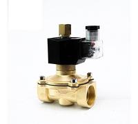 Vanne d'eau électrique 2 voies 1/4", 1/2", 3/4", 1" 220 VAC 24 VDC 12 VDC 24 VAC 110 VAC Vanne électromagnétique normalement ouverte en laiton (Npt-220vac, 3,8 cm)