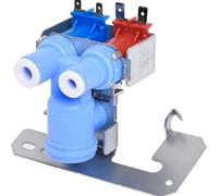 Vanne d'eau électromagnétique double for réfrigérateur WR57X10032 WR57X3326, très durable, compatible avec les accessoires de réfrigérateur GE, vanne d'eau for système de réfrigération