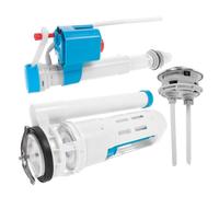 Vanne D'eau pour Toilettes, Kit de Réparation de Réservoir, Plastique PP | Étanchéité Renforcée, Demi Chasse et Chasse Complète, pour Maintenance de Salle de Bain, Usage Domestique Couleur Aléatoire