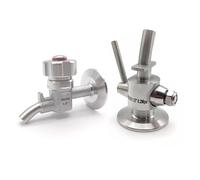 Vanne d'échantillonnage sanitaire à trois pinces SS304 de 1,5" avec bouchon à vis ou poignée à levier for cuve de fermentation de bière artisanale et de vin.(Screw Cap SS304)
