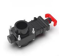 Vanne d'égout pour camping-car avec bouchon anti-fuite, valve de vidange de type tirette pour tuyau d'eaux usées de camping-car, connexion rapide à 4 baïonnettes, solution de vidange en plastique noir