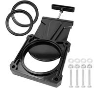 Vanne d'égout pour véhicule récréatif, 7,6 cm avec tube transparent, système de drainage rotatif, joint anti-fuite, ABS et acier inoxydable, pour élimination des déchets de camping-car (B)