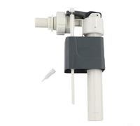 Vanne d'entrée de réservoir d'eau de toilette encastrable G1/2 ou G3/8 en plastique blanc pour réservoir dissimulé, salle de bain moderne, économie d'espace, installation facile, fixation murale (1,27