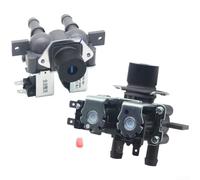 Vanne d'entrée d'eau de rechange multi-marques pour machine à laver, électrovanne à double tête triple pour de nombreux modèles, 0,02-0,8 MPa, contrôle du débit d'eau AC220 V 6 W, construction en