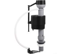 Vanne d'entrée d'eau réglable à quatre points avec pince d'alimentation en eau, compatible avec la plupart des systèmes de toilettes, construction en plastique conçue pour une performance à long terme