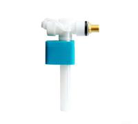 Vanne d'entrée latérale pour réservoir de toilettes - Hauteur réglable - Valve aiguille ABS pour alimentation en eau horizontale - Convient aux tuyaux en plastique et en cuivre - Installation facile