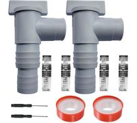 Vanne d'entretien/d'arrêt pour Piscine avec Raccord de Tuyau de 32/38mm, Pour Piscine Hors Sol et Pompe de Piscine (Lot de 2)