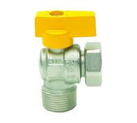 Vanne d'équerre pour gaz 3/4 "x3/4 "mf jaune
