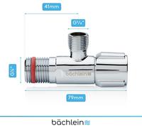 Vanne d'Équerre Universelle Auto-Étanche [lot de 2],Vanne de Régulation d'Équerre 1/2 Pouce pour Conduites d'Eau Froide et Chaude avec Bouchon à Vis Classique