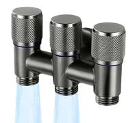 Vanne D'inversion D'eau à 3 Voies, Raccord Fileté 1/2 Pouce, Robinet wc 3 Voies, Colocalisation Flexible, Convient pour Les Machines à Laver, Les Lave Vaisselle et Les Toilettes (Taille moyenne)
