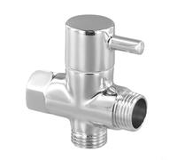 Vanne d'inversion en laiton chromé pour douche, adaptateur 3 voies avec raccord 1,27 cm