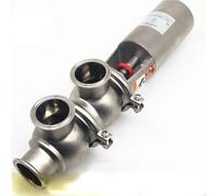 Vanne d'inversion pneumatique sanitaire à trois pinces en acier inoxydable SUS 304, 1,5", 2", 2,5", 1 pièce(F Type,63MM K77.5MM_OTHER)