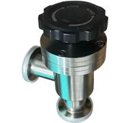 Vanne d'isolement manuelle à soufflet HT à angle droit de 90° - Acier inoxydable 304 for applications semi-conductrices et solaires(KF-16)