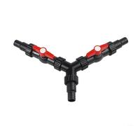 Vanne distributeur de débit d'eau en forme de Y à 3 voies en ABS avec connecteur anti-fuite pour pompe d'irrigation de jardin, bassin, chemins de roulement, unité unique (CST-01F)