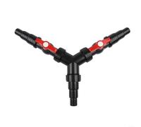 Vanne distributeur de débit d'eau en forme de Y à 3 voies en ABS avec connecteur anti-fuite pour pompe d'irrigation de jardin, bassin, chemins de roulement, unité unique (CST-02F)