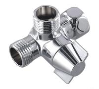 Vanne Divergente 3 Voies Laiton 1/2 Pouces pour Douche | Laiton massif, finition chromée, résistant à la , débit fluide, durée de vie prolongée