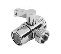 Vanne Divergente 3 Voies Laiton Robinet Salle de Bain | Laiton massif pour durable, finition chromée, 3 voies flexibles, pour idéal salle de bain, cuisine