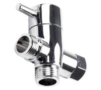 Vanne Divergente 3 Voies Robinet Douche G1/2 ABS Vanne Divergente | Distribution eau 3 voies, commutation fluide, fini chromé, matériau ABS robuste, pression 1.5MPa