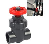 vanne durable, Vanne de porte UPVC 1 pièce, vanne réglage du débit for jardin(Dark Gray,Inner Dia20mm(DN15))