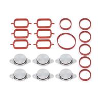 Vanne EGR Plaques d'obturation à rabat tourbillon pour BMW, joint avec joint de collecteur d'admission, moteur 6 cylindres 6x33mm, OEM en aluminium Électrovanne À Vide(33MM)