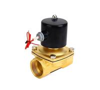 Vanne électrique en laiton DN15 DN20 DN25 normalement fermée, électrovanne pneumatique AC220 V/DC24 V/DC12 V, 1 pièce(1inch,DC24V)