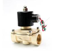 Vanne électromagnétique électrique DN25 en laiton DC12 V DC24 V AC 220 V 110 V Normalement fermée pour eau huile air (BSP-220VAC)