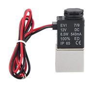 Vanne Électromagnétique Normalement Ouverte Électrovanne 2 Voies à 2 Positions Stable Avec Connecteur Silencieux Solénoïde Valve à Air Comprimé Régulateur de Gaz pour Système (DC 12v)