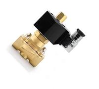 Vanne électromagnétique normalement ouverte en laiton de 1-1/4 pouces - Vanne étanche à action directe 220 V 12 V 24 V avec lumière LED(DC24v)