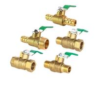 Vanne en laiton à filetage femelle/mâle, 1/8 "1/4" 3/8 "1/2", petit connecteur de vanne à bille en laiton, Joint de connecteur de tuyau en cuivre, adaptateur de coupleur(DN10,F-F)