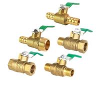Vanne en laiton à filetage femelle/mâle 1/8", 1/4", 3/8", 1/2", petite vanne à boisseau sphérique en laiton, raccord de tuyau en cuivre, adaptateur de coupleur(DN8,M-F)