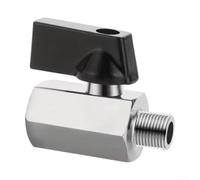 Vanne filetée polie pour systèmes de chauffage au gaz naturel et à eau, raccord de contrôle du débit épais avec filetage intérieur et extérieur pour la maison ou pour une utilisation en caravane