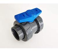 Vanne FITT 50mm à coller double union démontable 5cm / 50 mm PN16 PVC PRESSION Piscine/Filetage Non compatible anciennes vannes INTERPLAST
