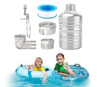 Vanne flottante pour cuve d'eau - Flotteur de réservoir d'eau en acier inoxydable, résidentiel sans électricité nécessaire, contrôleur automatique pour étang, distillateur, fontaine, piscine