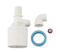 Vanne flotteur automatique pour réservoir d'eau - Installation sur le dessus ou sur le côté avec coude - Modèle bleu/blanc - Durable pour usage industriel et résidentiel (A)