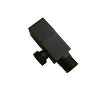 Vanne for robinet de salle bain, vanne d'arrêt d'angle en laiton, vannes for lavabo, douche noire, for balcons, blanc(Nero)