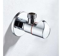 Vanne for robinet de salle bain, vanne d'eau toilette noire, d'arrêt en laiton 1/2 pouce for douche, vannes for évier cuisine, for, noir A(Chrome A)