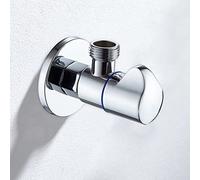 Vanne for robinet de salle bain, vanne d'eau toilette noire, d'arrêt en laiton 1/2 pouce for douche, vannes for évier cuisine, for, noir A(Chrome B)