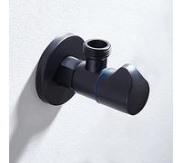 Vanne for robinet de salle bain, vanne d'eau toilette noire, d'arrêt en laiton 1/2 pouce for douche, vannes for évier cuisine, for, noir A(Black B)