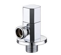 Vanne for robinet de salle bain, vanne d'eau toilette noire, vannes for lavabo, 1/2 d'arrêt en cuivre, for, noir B(Chrome A)